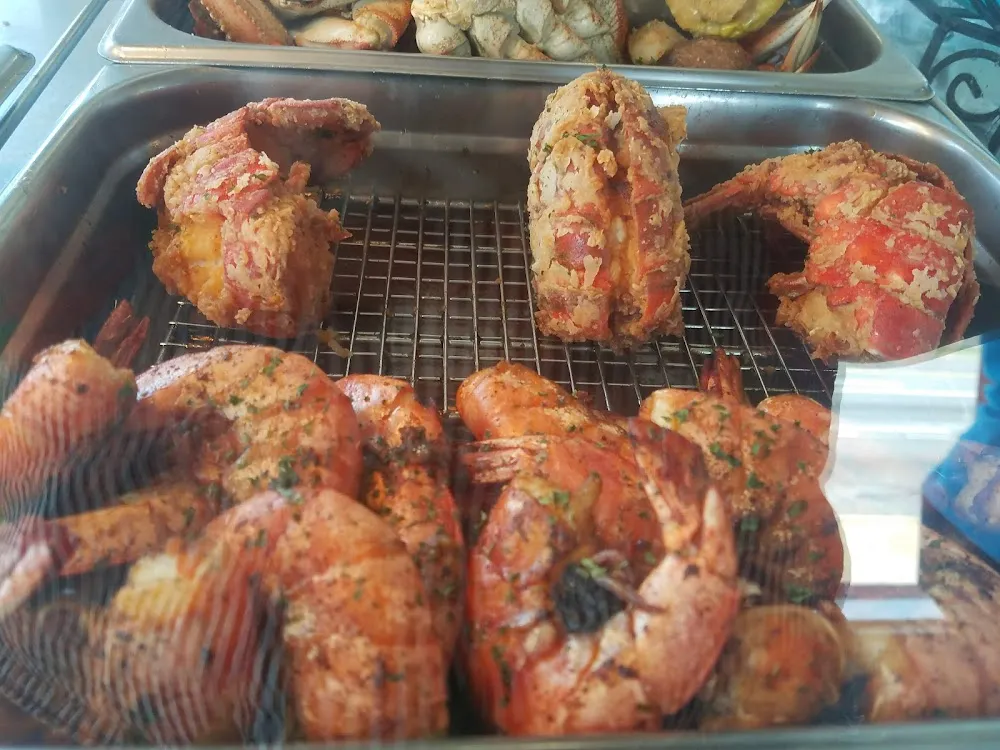 Fried Lobster and Grilled Shrimp